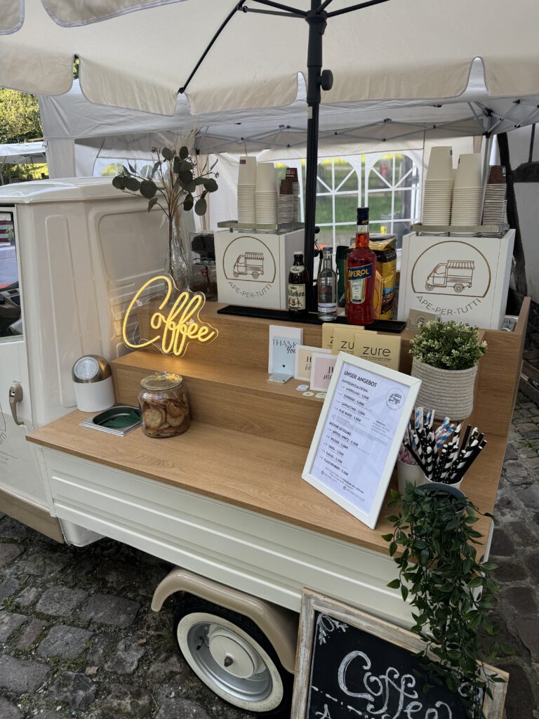 Piaggio Ape Baristaaufbau